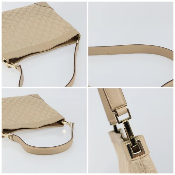 GUCCI GG Canvas Shoulder Bag Beige Gold 33900 Auth gh831 - Picture 16 of 16